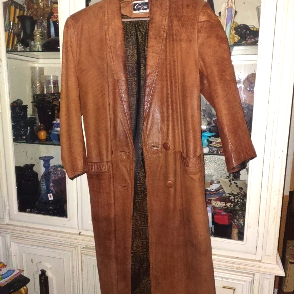 Vintage Global identity leather coat